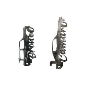 A pair of metal springs with the word " camaro " written on them.