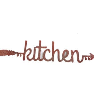 A red arrow that says kitchen on it.